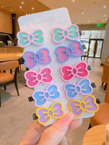 10 piezas de Pinzas para el cabello de niña con diseño de unicornio lindo (Direcciones y colores surtidos) - Multicolor - Ver 2