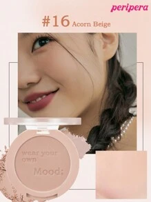 K-Beauty Peripera 单色腮红盘，哑光粉状腮红，质地细腻，不结块，持久显色，多用途彩妆盘，裸妆，面部彩妆，韩式彩妆，4.2克 - #16 Acorn Beige - 查看 5