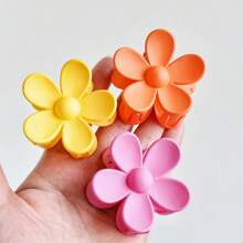 8 Stücke/Set Damen süße Candy-Farbe matte Blumen-förmige Kunststoff Haarspangen, geeignet zum Stylen von Dutt-Frisuren, für den Alltag, als Geburtstagsgeschenk und zum Ausgehen, Haarklammer, Haarklemme, Haarspange