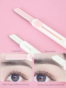 1 Máy Tỉa Lông Mày Có Thể Thu Vào Màu Hồng Thích Hợp Cho Người Mới Bắt Đầu, An Toàn Cho Cả Nam Và Nữ, Thích Hợp Sử Dụng Trong Nhà Du Lịch Hoặc Khách Sạn - Hồng - Xem 4