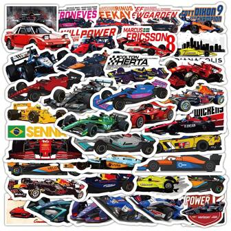 60 piezas Pegatinas de coche para niños, pegatinas de carreras, pegatinas de coches deportivos, pegatinas impermeables de colores, pegatinas adecuadas para botellas de agua, pegatinas de ordenador portátil, pegatinas de patineta, pegatinas de casco, pegatinas geniales...
