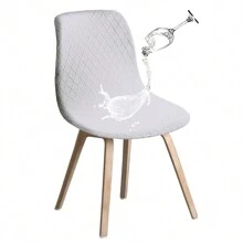 1pc Waterproof Textured Stretch Dining Chair Cover, Removable Slip-Resistant Universal Kitchen Chair Cover For Chairs
