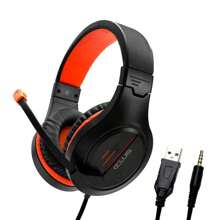 COLUSI Colusi Gaming Computer Headset With Noise Canceling Mic,One-Touch Mute,LED Light,Pressure Reducing Headband,Over-Ear Headphones For Tablet/PS4PS5/PC/Switch