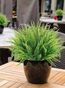2/6/12pcs Artificial Plant Green Seven-Fork Equisetum, Artificial Fern Vertical Plant, Wall Decor Greenery, Front Door & Yard Decor, Flower Bed & Garden Path Decor, Summer Party Decor, Backyard Decoration