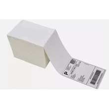 4x6" 100x150mm Fanfold Direct Thermal Blank Shipping Address Self-Adhesive Labels Perforation Between Labels 1000/Stack Compatible With Zebra, Fargo, Elton, Datamax, Sato, Intermec, NEX And Other Direct Thermal Printers - White - View 7