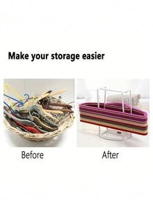 Hanger Organizer, Portable Hanger Stacker, Plastic Hanger Holder, Clothes Hanger Storage Rack Stand For Closet Laundry Room,1pc - Multicolor - View 4