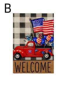 1面美國花園旗幟，慶祝紀念日假日戶外裝飾，適用於農舍和院子 - 彩色 - 查看 4