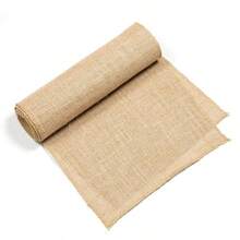 1 Stuk Retro Jute Zak Jute Eettafel, Natuurlijk, Landelijke Bruiloftsfeestdecoratie, Eettafelkleed voor Thuis, Tafelvlagbenodigdheden