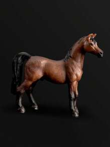 Wildlife Model Set With Simulated Animals - Horse Set With White Horse, Arabian Horse, Jockey And Mare Figurines - For Decoration, Dollhouses, And Farm Play (Partially Random)