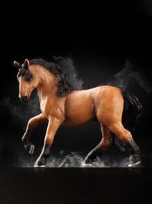 Wildlife Model Set With Simulated Animals - Horse Set With White Horse, Arabian Horse, Jockey And Mare Figurines - For Decoration, Dollhouses, And Farm Play (Partially Random)