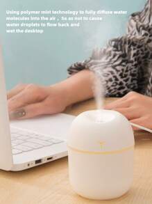 1 pièce, 220 ml Mini humidificateur à ultrasons alimenté par une ligne de données USB, diffuseur d'huile essentielle parfumé, humidificateur de voiture de bureau domestique, avec rafraîchissement lumineux LED