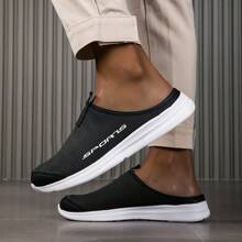 Sapatos Mule Respiráveis e Esportivos de Verão para Homens, Chinelos sem Salto e Desleixados e sem Salto Unissex para Casais, Sapatos Vazados Femininos