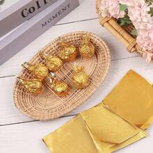 100 Chiếc Giấy Nhôm Mạ Vàng Kẹo Bánh Quy Sô Cô La Giấy Gói Thiếc DIY Kim Loại Dập Nổi Quà Tặng Giấy Thủ Công Bao Bì Tiệc Cưới Túi Quà Tặng - Nhiều màu - Xem 5
