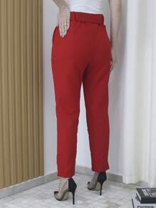 Women Pants - Red - View 3