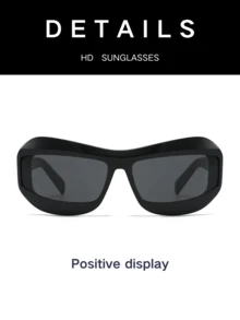 1pc Multi-Color Futuristic Technology Sporty Fashion Glasses For Men/Women With Cool Pilot Style Frame, Summer - Multicolor - View 5