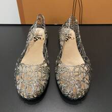 Women Hollow Out Ballet Flats, Fashion Outdoor PVC Flats