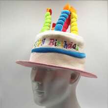 生日派對裝飾帽蛋糕蠟燭帽，適用於表演和慶祝活動 - A - 查看 3