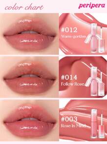 Peripera K-Beauty Ink Mood Glowy Tint, Water Bare Tint, Mirror Watery Lip Gloss, Glass Lip Gloss, Plumping, Natural Hydrating, Lightweight, Brightening, Long-Lasting Color, Comfortable Non-Sticky Wear, Suitable For Mask-Wearing, No White Cast, K-Beauty, Korean Cosmetics - #012 Warm Gorithm - 查看 4
