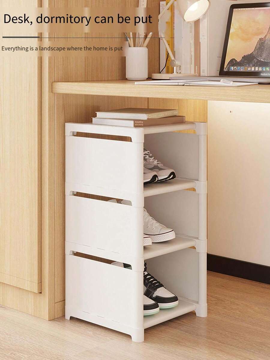 1pc Simple Shoe Rack With Large Capacity For Home Doorway, Economical Shoebox Organizer For Dorm Or Indoor Use - Multicolor - View 1