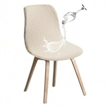1pc Waterproof Textured Stretch Dining Chair Cover, Removable Slip-Resistant Universal Kitchen Chair Cover For Chairs