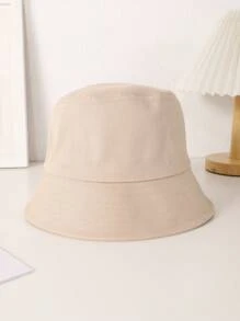 1pc Women Solid Color Bucket Hat, Simple Design, Perfect For Travel And Outdoor Sports, Sun Protection Hat For Couples During Leisure Activities Or Street Style Outfits, Suitable For Various Occasions - Solid Color Bucket Hat - View 15