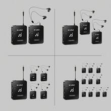M-Vave WP-10 2.4G 无线系统耳机监听内置可充电电池发射器接收器立体声录音部件 - 黑色 - 查看 4