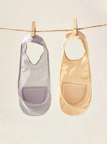 Solado de salto alto fino e palmilha invisível antideslizante e respirável para o verão, meias rasteiras adequadas para tênis e sapatos brancos