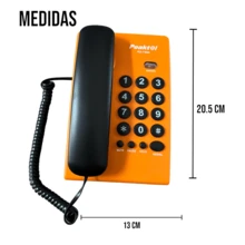 LANDLINE DESK PHONE FOR HOME OR OFFICE - Orange - View 3
