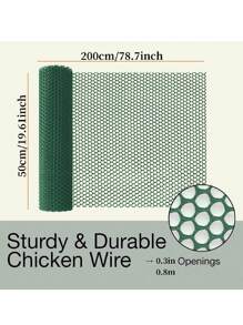 1入組陽台貓網，高強度防護網，用於固定陽台、露台、窗戶、屋頂煙囪，塑料雞絲網六角塑料家禽網。是禽畜、犬、兔、蛇的理想防護屏障-耐用的塑料鐵絲網-多功能塑料圍欄。 - 彩色 - 查看 13