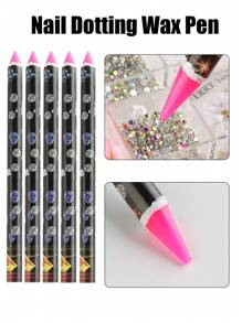Bút Chì Màu Sáp Chấm Chấm 2 Bút Chì Màu Làm Móng Nghệ Thuật Tự Dính Thạch Anh Đá Quý Khoan Chọn Dụng Cụ Làm Móng Tay Với 1 Dụng Cụ Mài Bút Chì - Nhiều màu - Xem 18