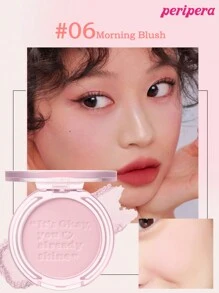 K-Beauty Peripera 单色腮红盘，哑光粉状腮红，质地细腻，不结块，持久显色，多用途彩妆盘，裸妆，面部彩妆，韩式彩妆，4.2克 - #06 Morning Blush - 查看 10