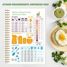 自己記錄食譜的食譜手冊，A5（5.8" X 8.6" )個人空白食譜筆記本，食譜日誌手冊，螺旋雙線裝訂，可容納104種食譜 - 橘色 - 查看 4