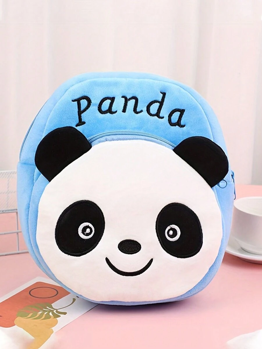 卡通背包书包，校园单肩包，小型背包 - 藍色 - 查看 1