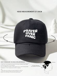 Street 1pc Mũ bóng chày in chữ "CẦU NGUYỆN TRÊN PANIC", Mũ thông thường chống nắng có thể điều chỉnh ngoài trời, Thích hợp cho du lịch Xuân Thu và Kỳ nghỉ ở bãi biển, Nam & Nữ, Mũ trẻ trung phong cách Y2K - Hồng - Xem 7