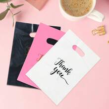 100 piezas de bolsas de plástico elegantes para caramelos, ideales para regalos de boda, bautizos y fiestas de cumpleaños - perfectas para pequeños negocios y bolsas de compra, Navidad - Multicolor - Ver 2