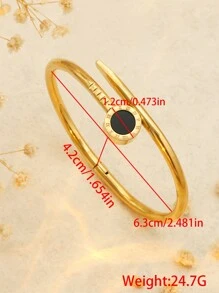 1 stuk Romeinse cijfers armband voor dames roestvrijstalen armbanden set mode-sieraden accessoire