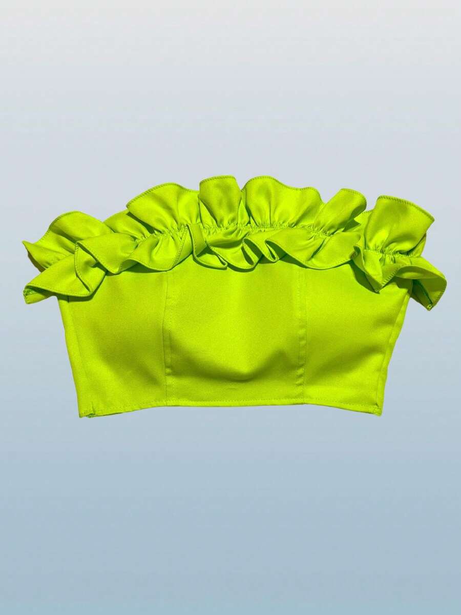 Women Tops - 青檸色 - 查看 1