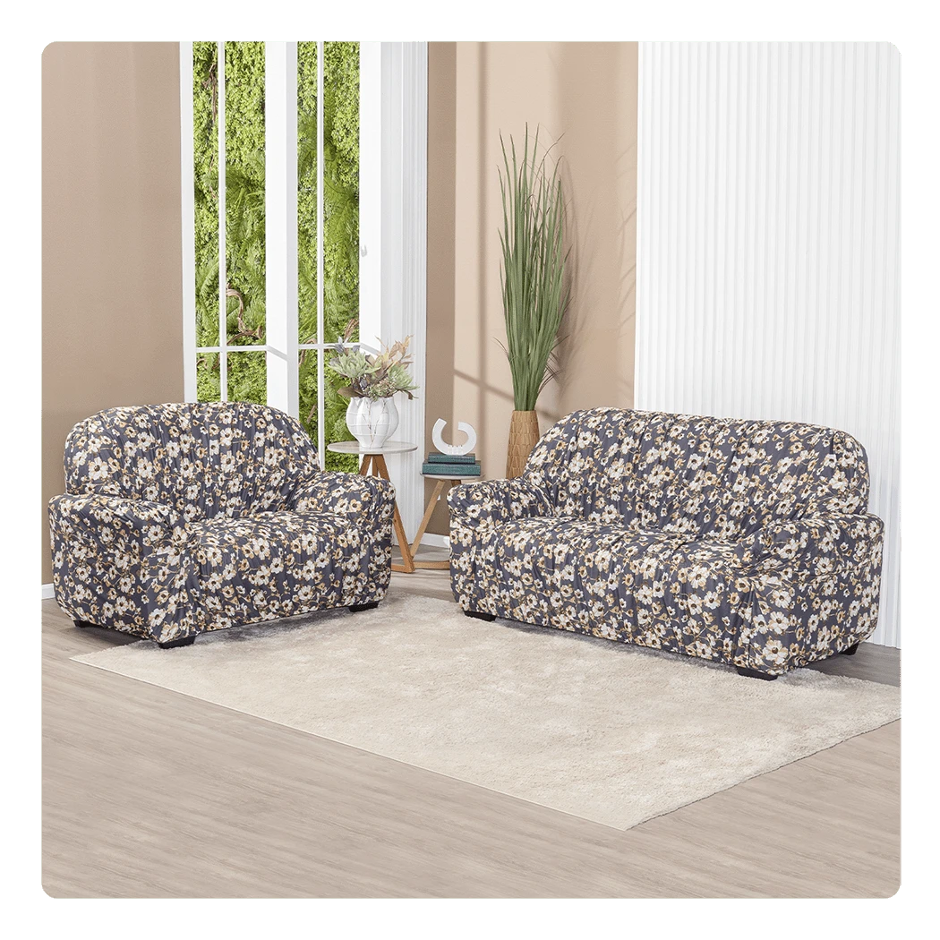 Sofa Cover - 米色碎花 - 查看 1
