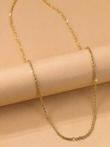 KKCOLA 1pc European And American Style Twisted Chain Necklace, 60cm Long For Parties, Festivals, Gifts, Daily Wear Accessory - Yellow Gold - View 11