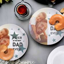 1pc Custom Photo Plate, Custom Photo Dish, Custom Plates, Personalized Plates, Custom Picture On Plate, Mother's Day Gift, Father's Day Gift, Valentine's Gift, Anniversary Gift, Graduation Gift, Ideal Gift For Father/Mother, Unique Gift For Husband/Wife, Perfect Gift For Boyfriend/Girlfriend, Personalized Gift For Him/Her Christmas Gift