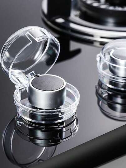 1/2/6pcs Stove Knob Covers For Safety Double-Key Design And Upgraded Universal Size Gas Knob Covers Clear View Oven Knob Covers For K And Pets, Gas Stove Knob Covers With Strong Adhesive Double-Sided Tape Oven Knob Covers, Safe Stove Knob Cover, Upgraded Buckle Design Universal Size Safe Gas Oven Knob Cover, Anti Stove Cover