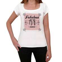 T-shirt donna Fabulous Woman Since 1978 – Fabulous Woman Since 1978 – 46 anni T-shirt grafica idea regalo 46° compleanno Vintage anno 1978 Novità