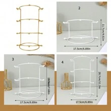Crystal Tiara Crown Headband Display Rack Metal Princess Crown Stand Holder - Multicolor - View 2