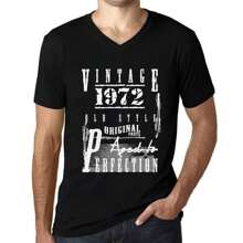 Men's Graphic T-Shirt V Neck Original Parts Aged To Perfection 1972 52nd Birthday Anniversary 52 Year Old Gift 1972 Vintage Friendly Short Sleeve Novelty Tee