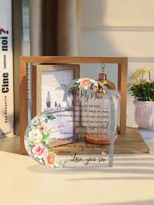 1 Món quà Ngày của Mẹ hình trái tim Tấm acrylic trang trí máy tính để bàn, Trang trí trung tâm bàn acrylic dành cho người yêu, Món quà lý tưởng cho gia đình và bạn bè - Nhiều màu - Xem 2