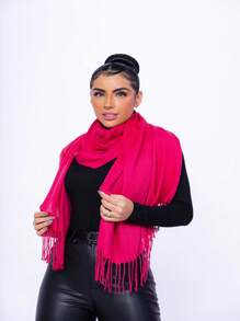 Women's Scarves - Màu hồng gỉ - Xem 3