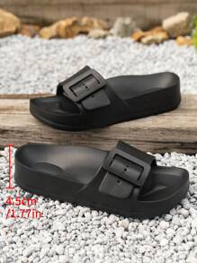 EVA Beach Slippers, Outdoor Water Shoes, Fashionable And Versatile Thick-Soled High-Heeled Casual Slippers, Indoor Home Slippers With Soft Sole