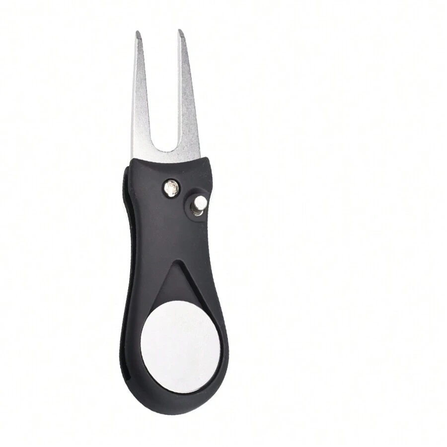 1pc Foldable Golf Divot Repair Tool Switchblade Pitch Groove Cleaner Golf Pitchfork With Golf Marker Golf Accessories