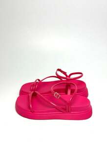 Women Platforms & Wedge Sandals - Hot Pink - View 3