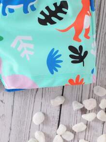 Schlichte Schwimm-Shorts für Kleine Jungen mit Dinosaurier-Muster für den täglichen Gebrauch